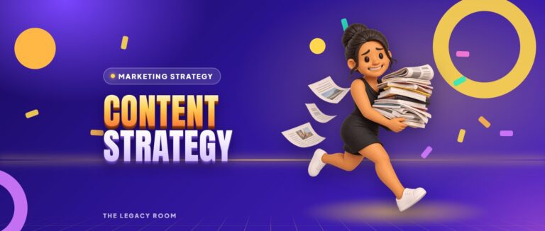 Content strategy – Marketing Strategy guide cover from The Legacy Room