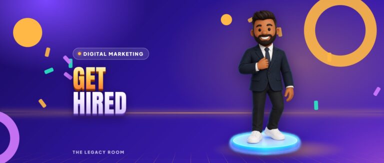 Get hired – Digital Marketing guide cover from The Legacy Room