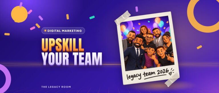Upskill your team – Digital Marketing guide cover from The Legacy Room