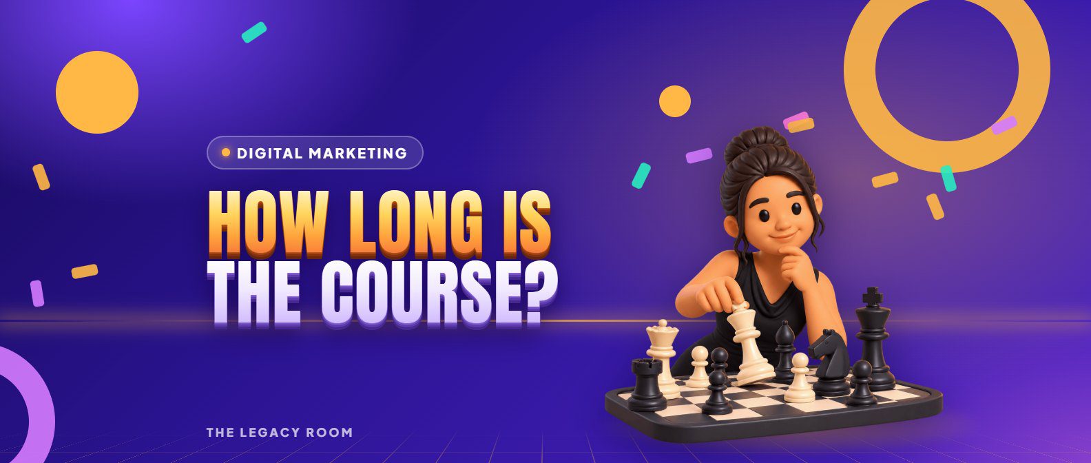 How long is the course? – Digital Marketing guide cover from The Legacy Room