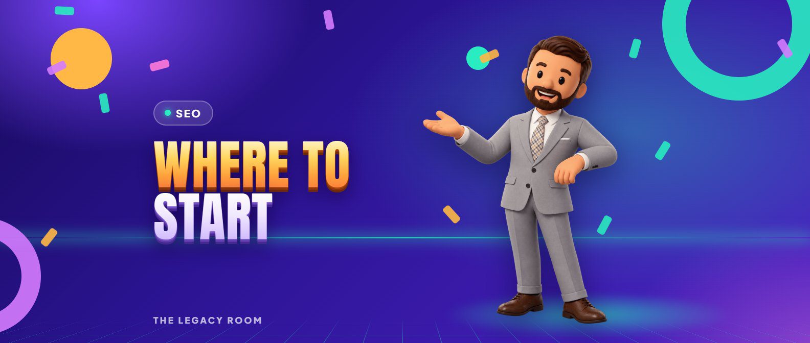 Where to start – SEO guide cover from The Legacy Room