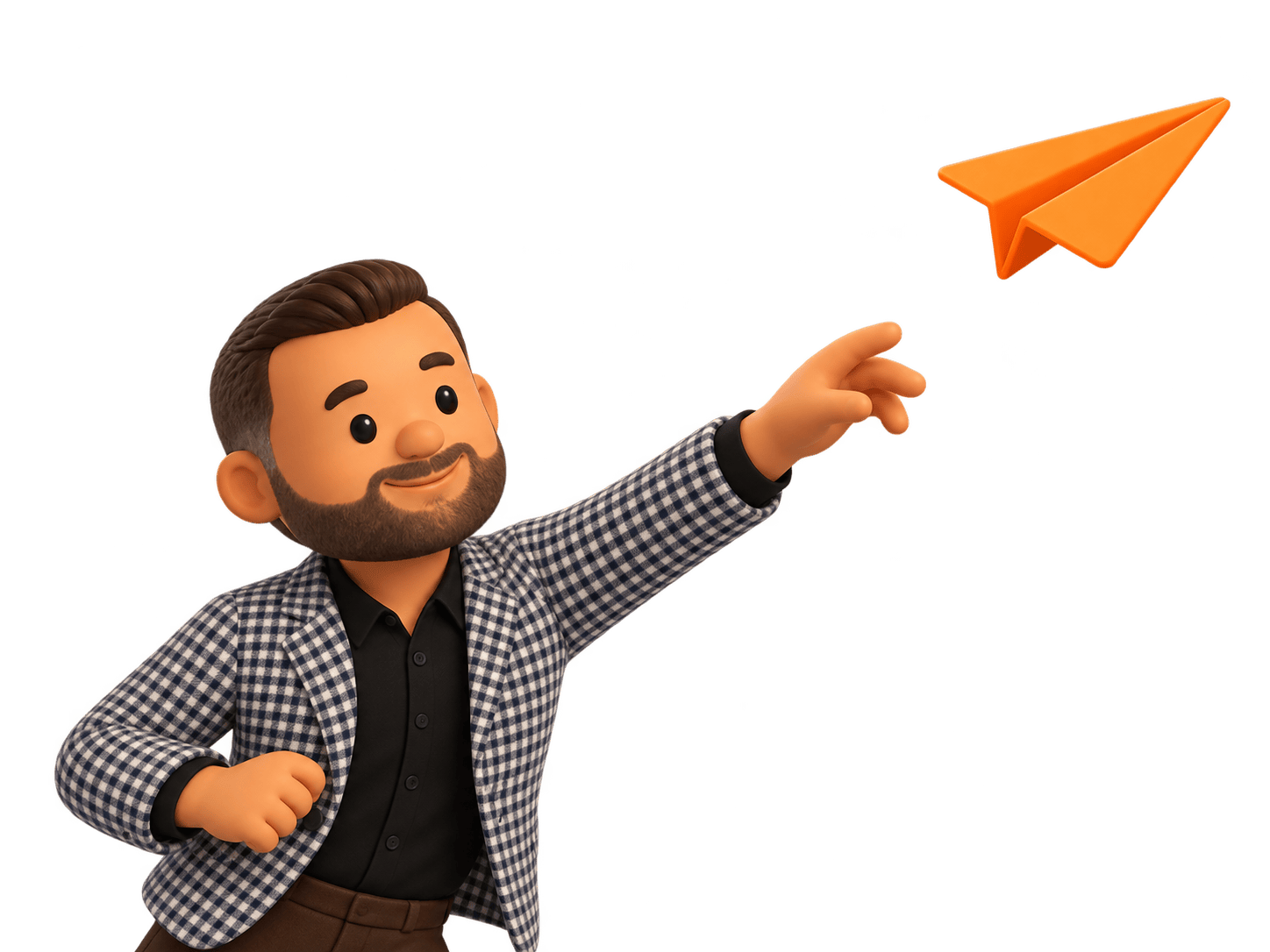 Smiling email marketing tutor with a large envelope and email message